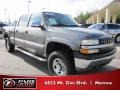 2002 Medium Charcoal Gray Metallic Chevrolet Silverado 1500 LS Crew Cab 4x4  photo #4