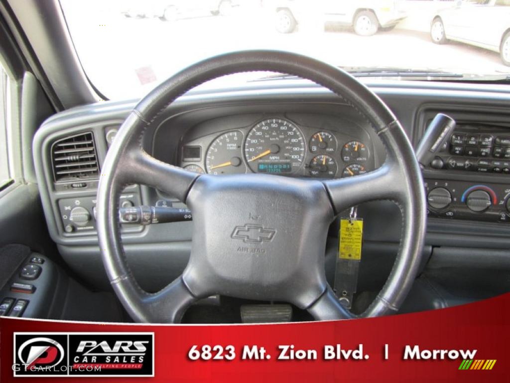 2002 Silverado 1500 LS Crew Cab 4x4 - Medium Charcoal Gray Metallic / Graphite Gray photo #12