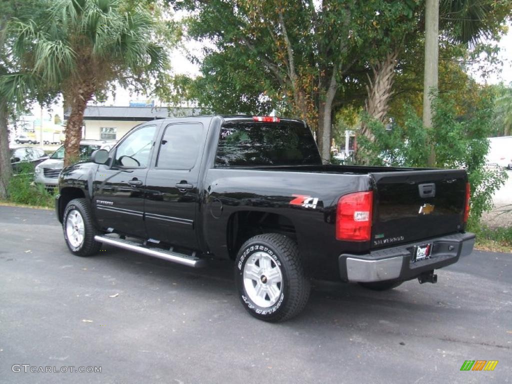 2011 Silverado 1500 LT Crew Cab 4x4 - Black / Light Cashmere/Ebony photo #4