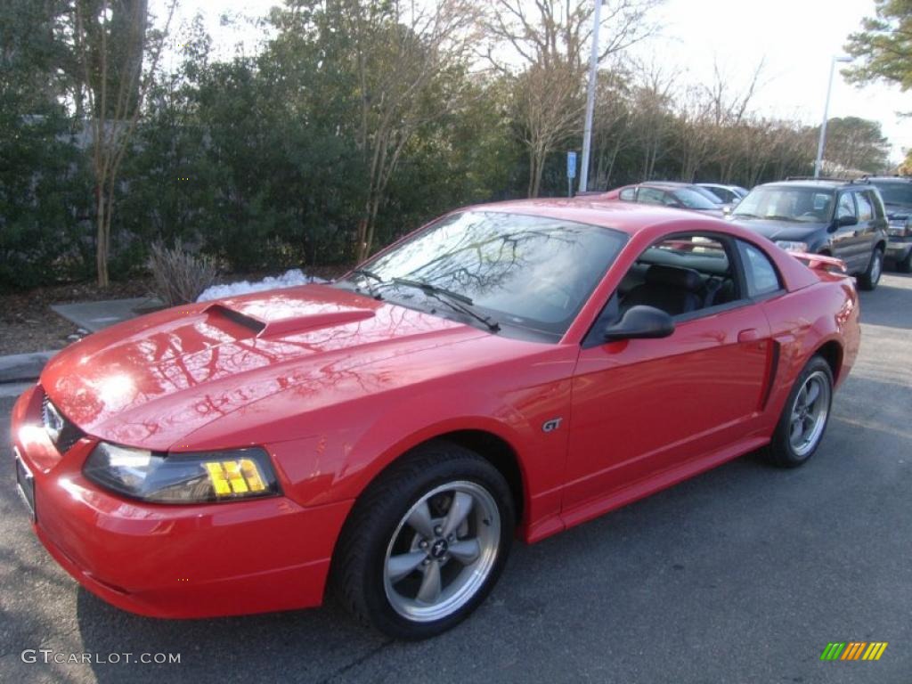 Torch Red 2002 Ford Mustang GT Coupe Exterior Photo #42589314