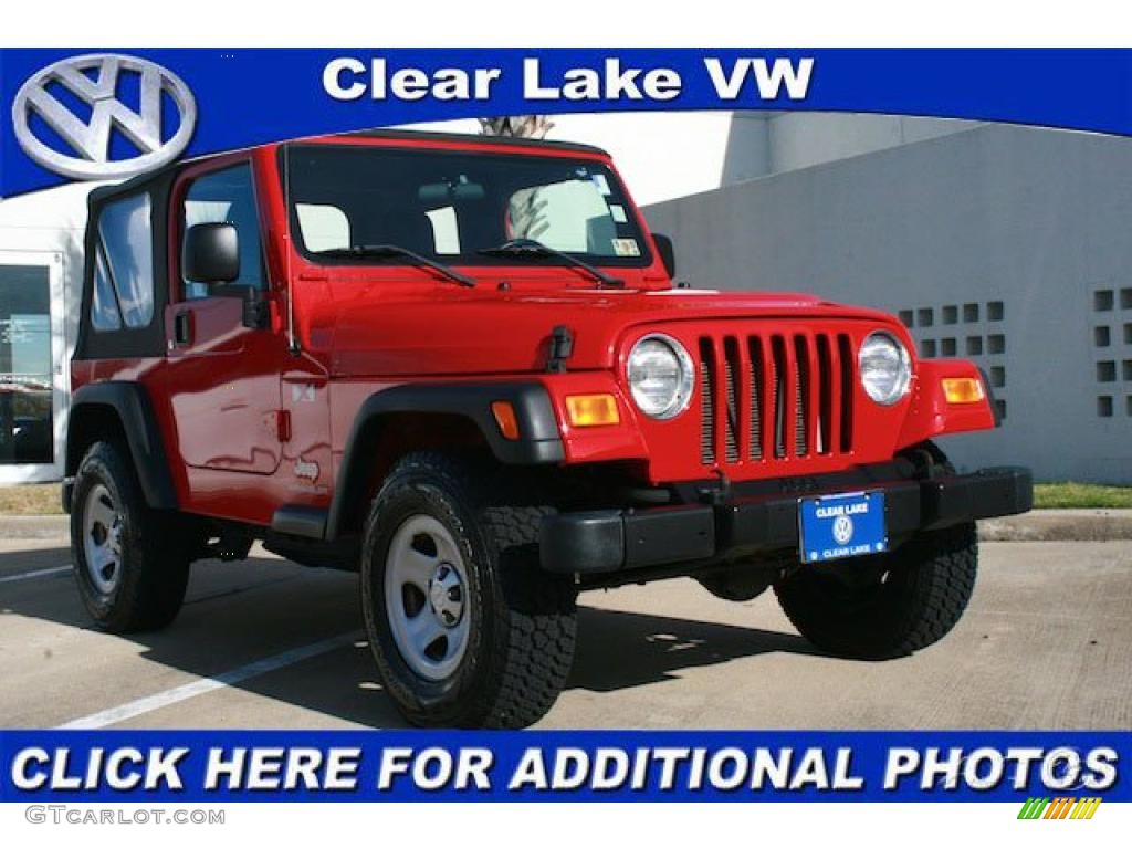 2004 Wrangler X 4x4 - Flame Red / Dark Slate Gray photo #1