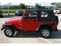 2004 Flame Red Jeep Wrangler X 4x4  photo #4