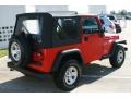 2004 Flame Red Jeep Wrangler X 4x4  photo #7