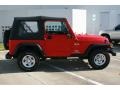 2004 Flame Red Jeep Wrangler X 4x4  photo #8