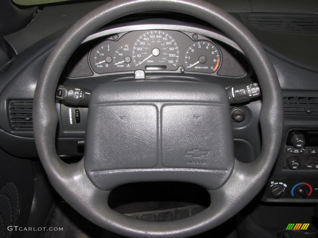 2002 Chevrolet Cavalier LS Sedan Graphite Steering Wheel Photo #42591022