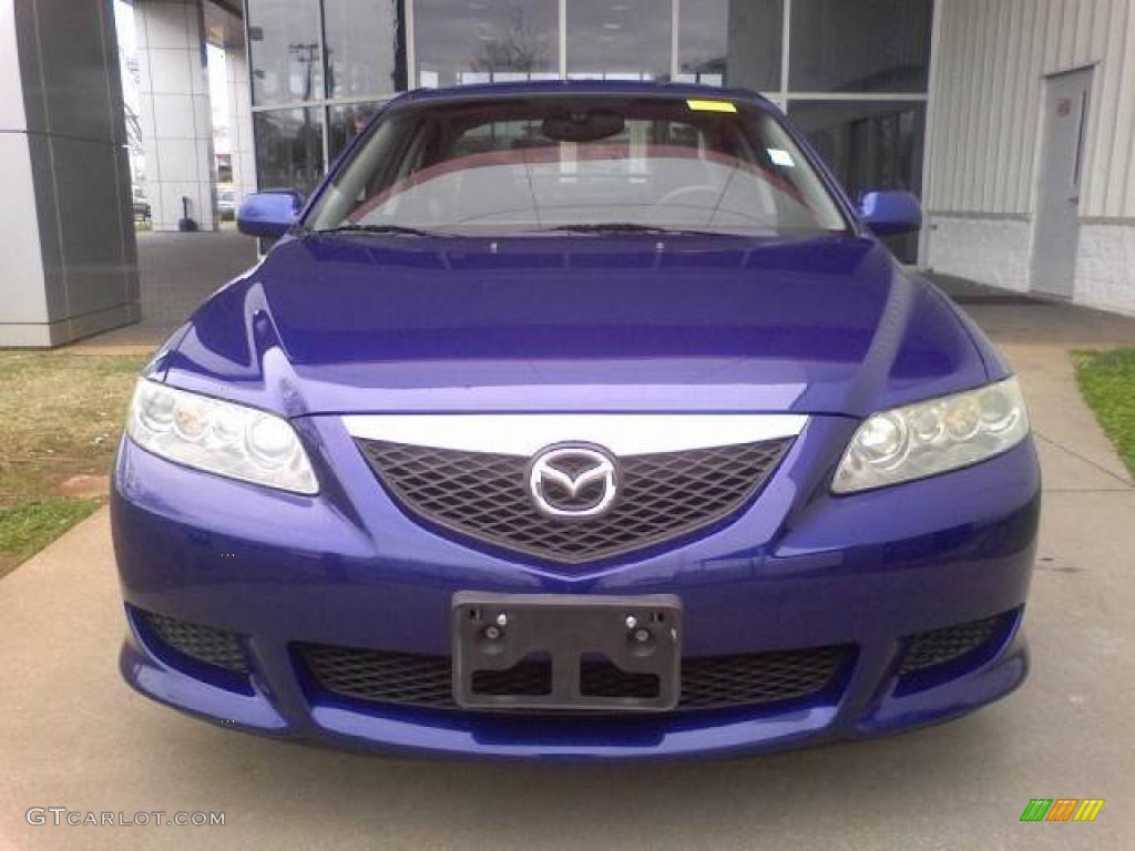 2003 MAZDA6 s Sedan - Sonic Blue Pearl / Black photo #2