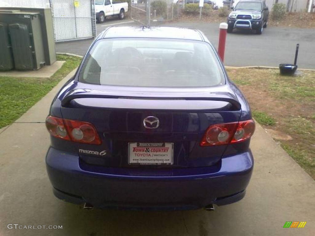 2003 MAZDA6 s Sedan - Sonic Blue Pearl / Black photo #4