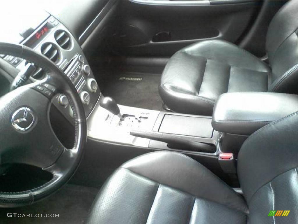 2003 MAZDA6 s Sedan - Sonic Blue Pearl / Black photo #13