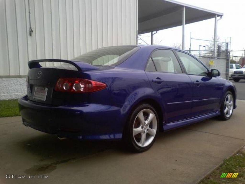 2003 MAZDA6 s Sedan - Sonic Blue Pearl / Black photo #16