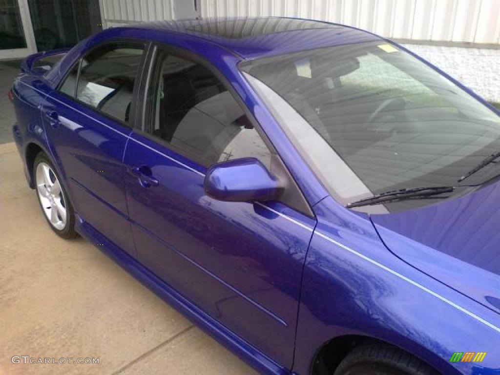 2003 MAZDA6 s Sedan - Sonic Blue Pearl / Black photo #20