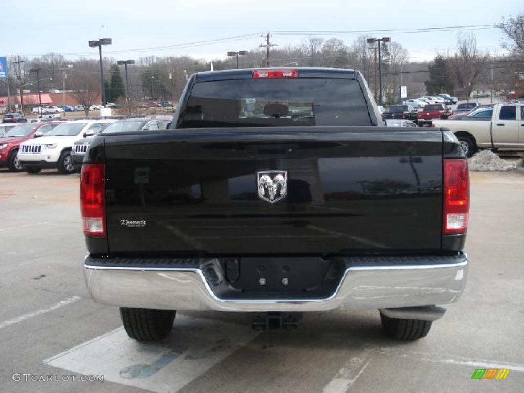 2011 Ram 1500 ST Quad Cab - Brilliant Black Crystal Pearl / Dark Slate Gray photo #4