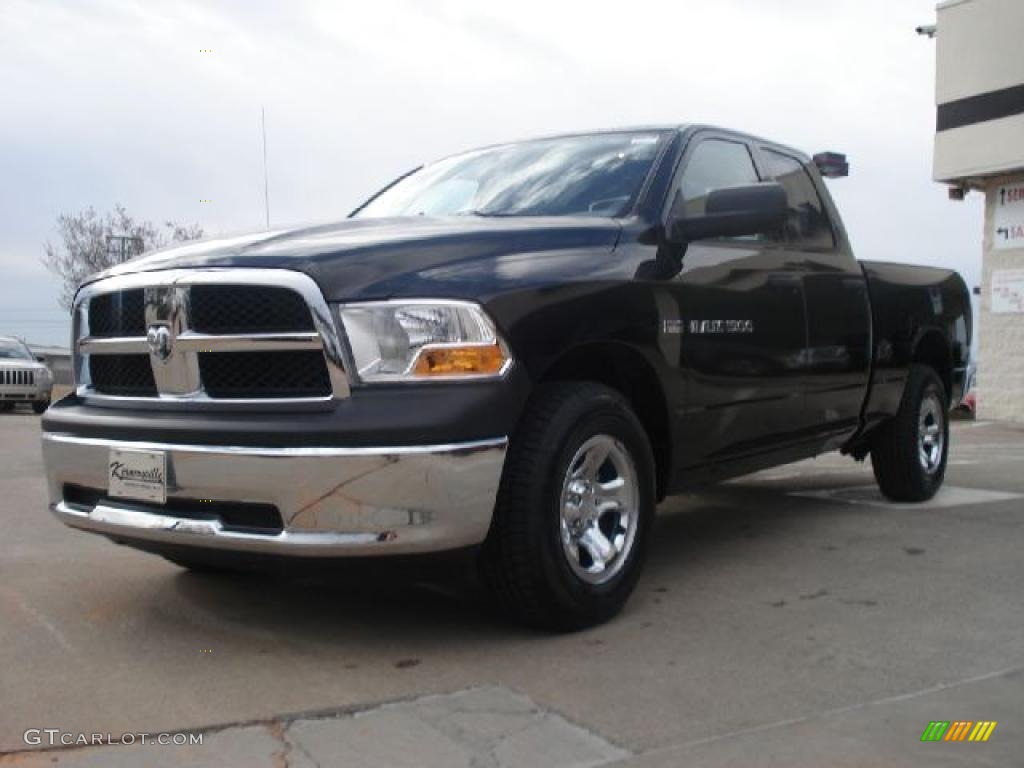 Brilliant Black Crystal Pearl 2011 Dodge Ram 1500 ST Quad Cab Exterior Photo #42593820