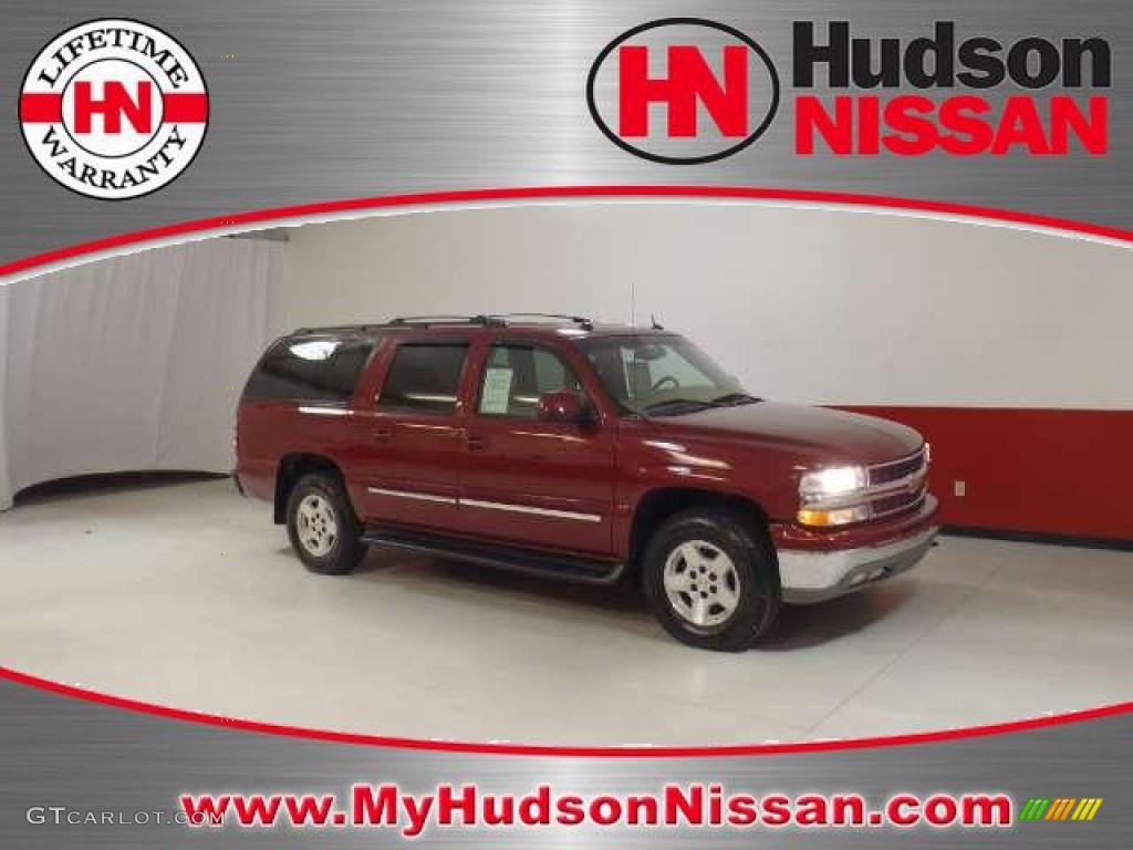 2004 Suburban 1500 LS 4x4 - Sport Red Metallic / Tan/Neutral photo #1