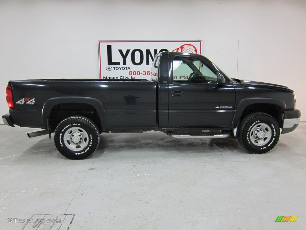 2005 Silverado 2500HD Work Truck Regular Cab 4x4 - Dark Gray Metallic / Dark Charcoal photo #5