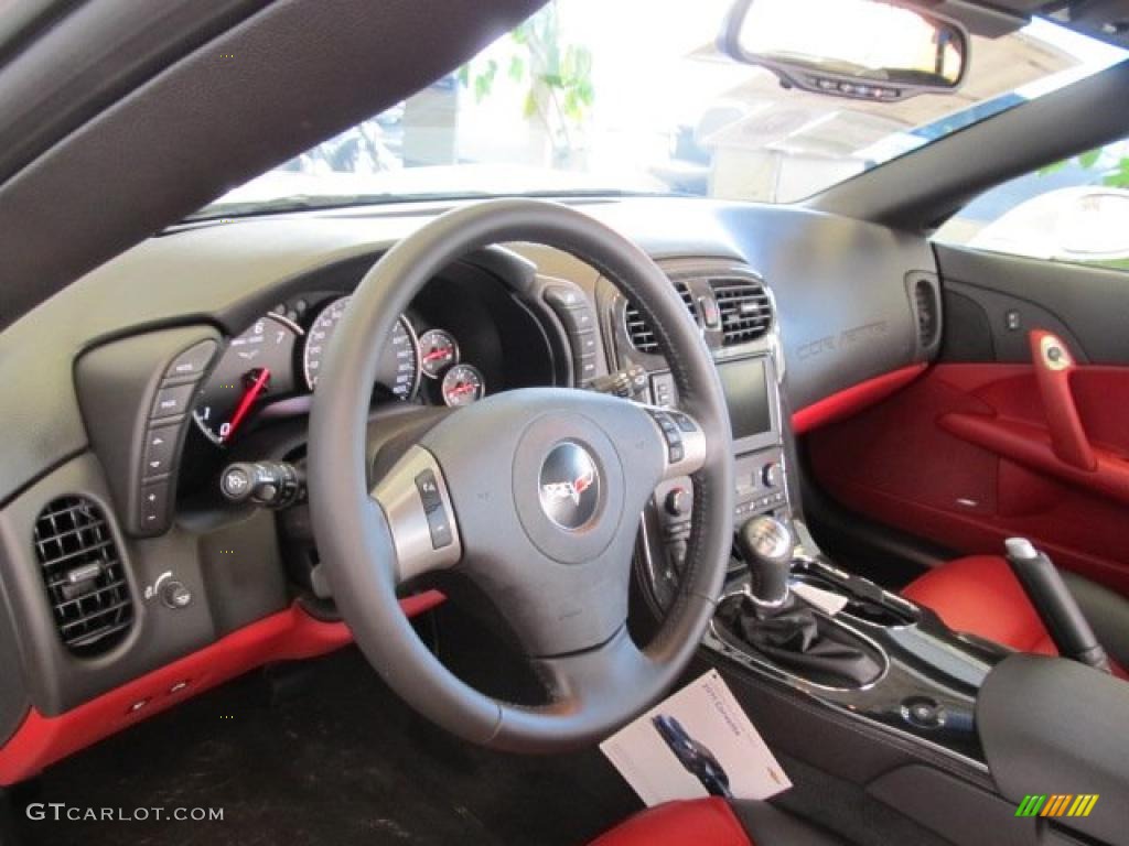 Red Interior 2011 Chevrolet Corvette Grand Sport Coupe Photo #42600616