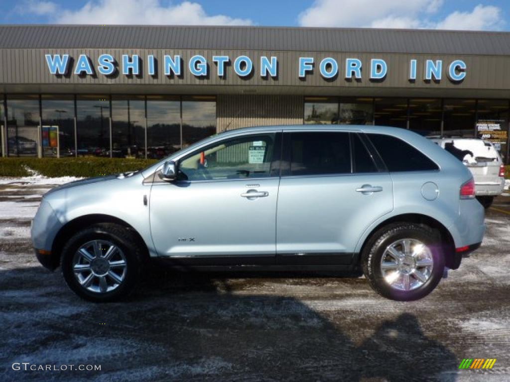 2008 MKX AWD - Light Ice Blue Metallic / Charcoal Black photo #1