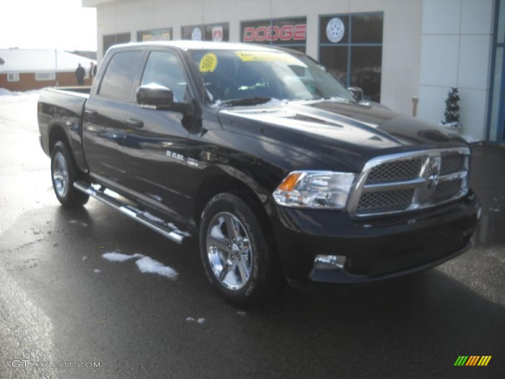 2010 Ram 1500 Sport Crew Cab 4x4 - Brilliant Black Crystal Pearl / Dark Slate Gray photo #20