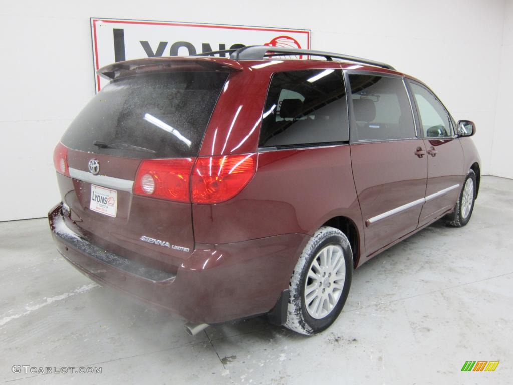 2008 Sienna Limited - Salsa Red Pearl / Fawn photo #7