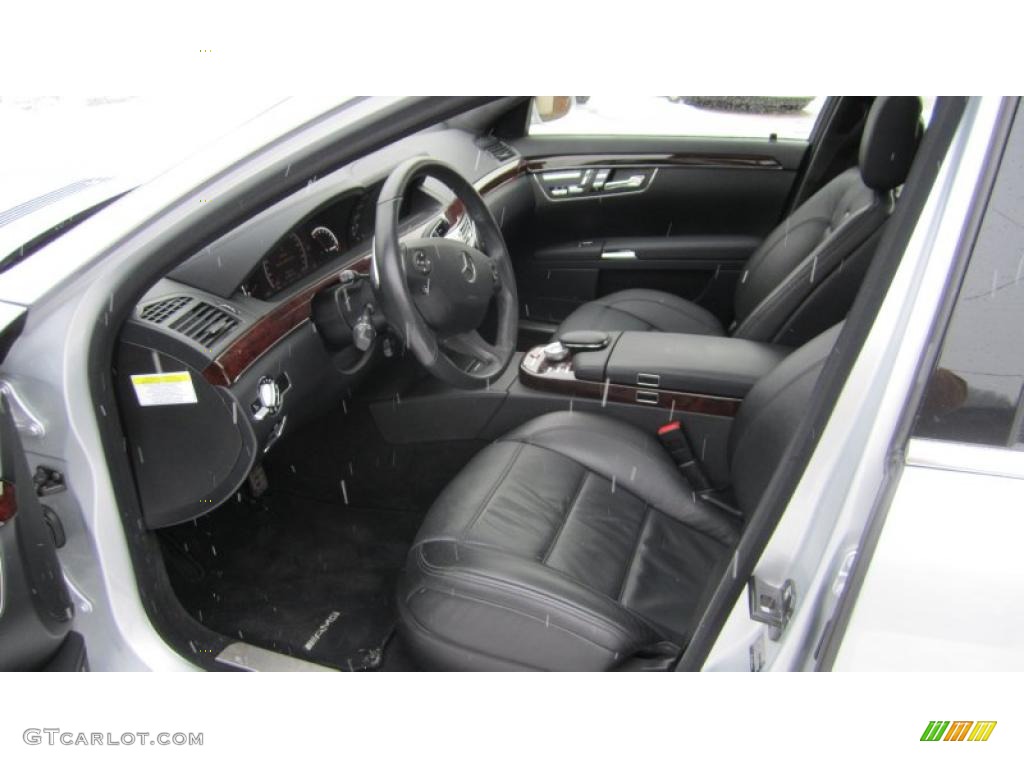Black Interior 2008 Mercedes-Benz S 63 AMG Sedan Photo #42602656
