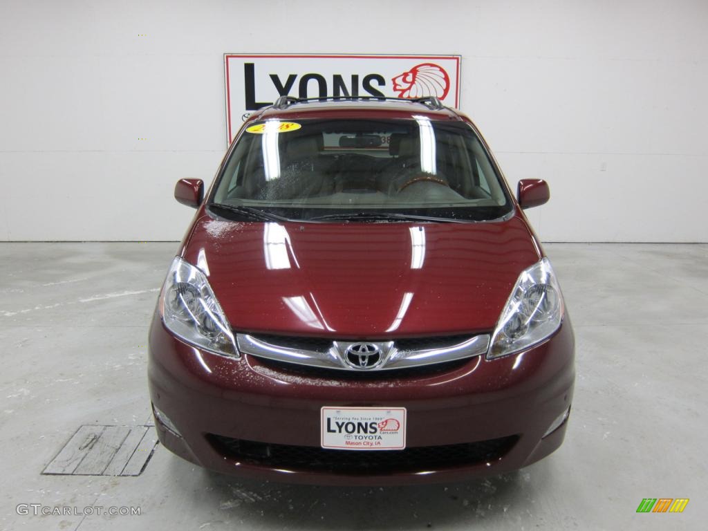 2008 Sienna Limited - Salsa Red Pearl / Fawn photo #20