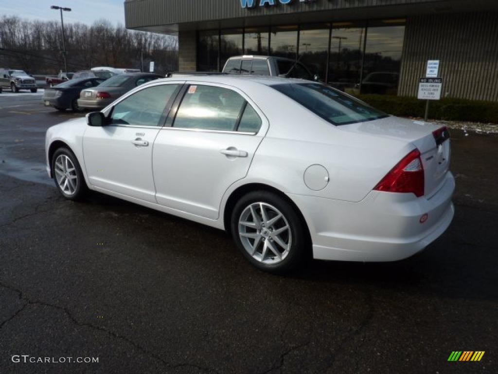 2010 Fusion SEL V6 - White Platinum Tri-coat Metallic / Medium Light Stone photo #2