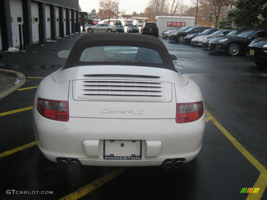 2007 911 Carrera S Cabriolet - Carrara White / Cocoa photo #10