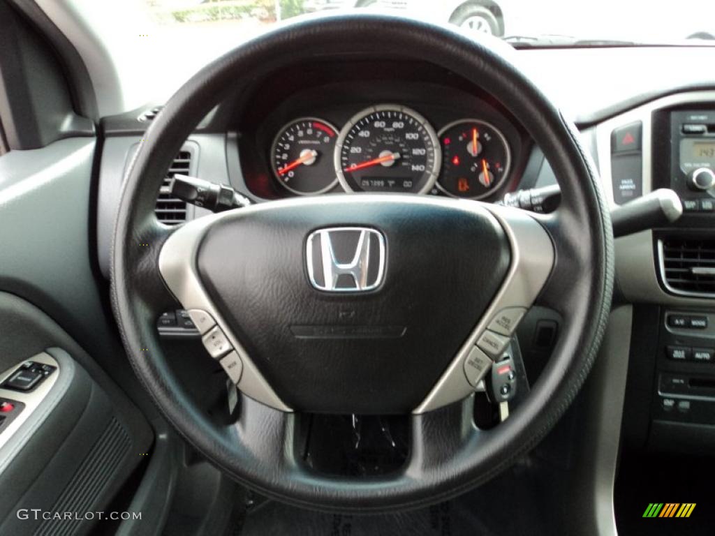 2008 Honda Pilot Special Edition Gray Steering Wheel Photo #42606728