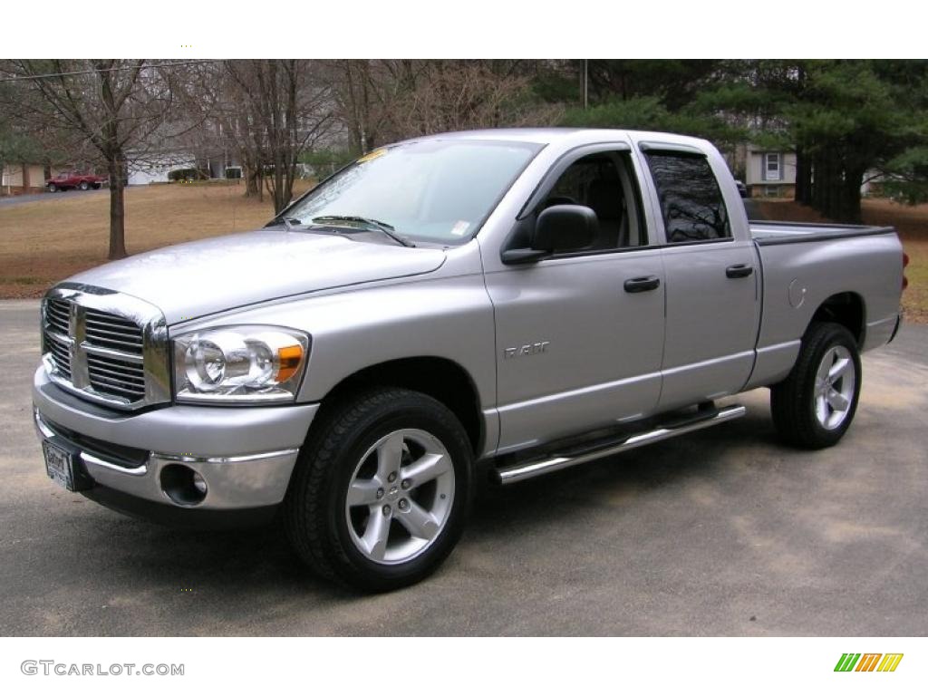 2008 Ram 1500 Big Horn Edition Quad Cab 4x4 - Bright Silver Metallic / Medium Slate Gray photo #1