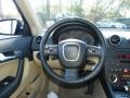 2007 Audi A3 Beige Interior Steering Wheel Photo