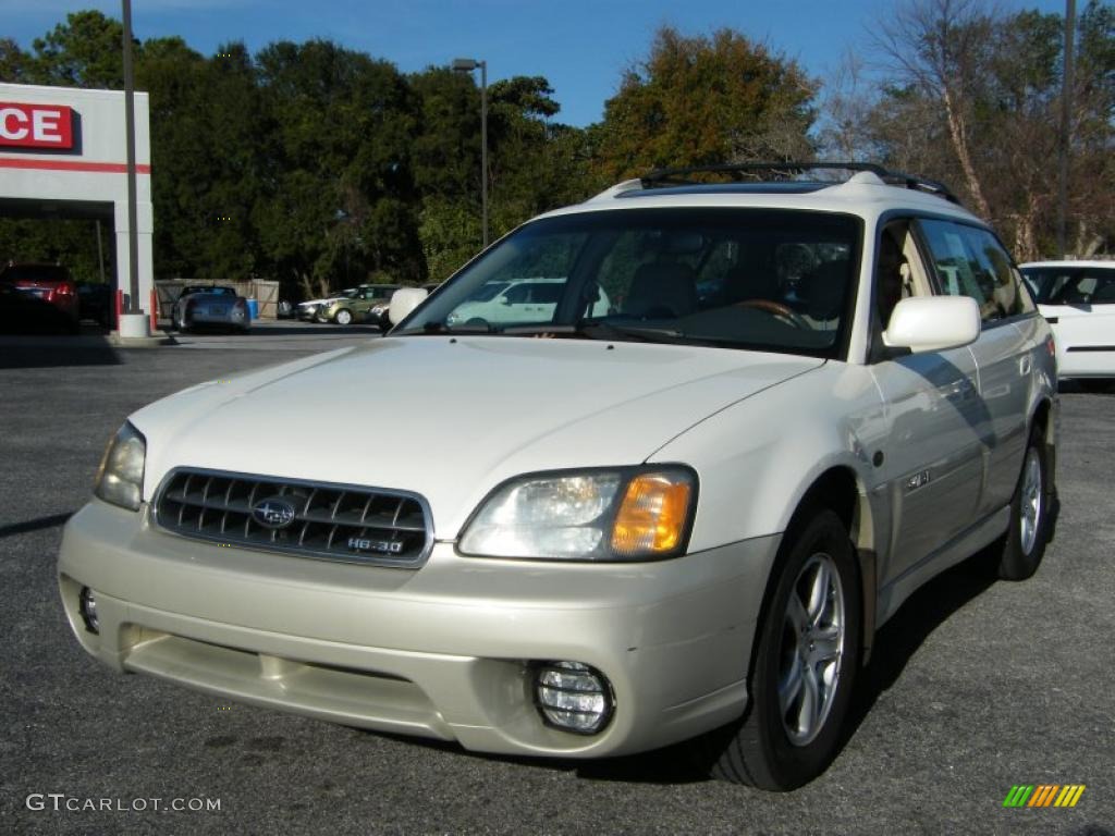 2004 Outback 3.0 L.L.Bean Edition Wagon - White Frost Pearl / Beige photo #1