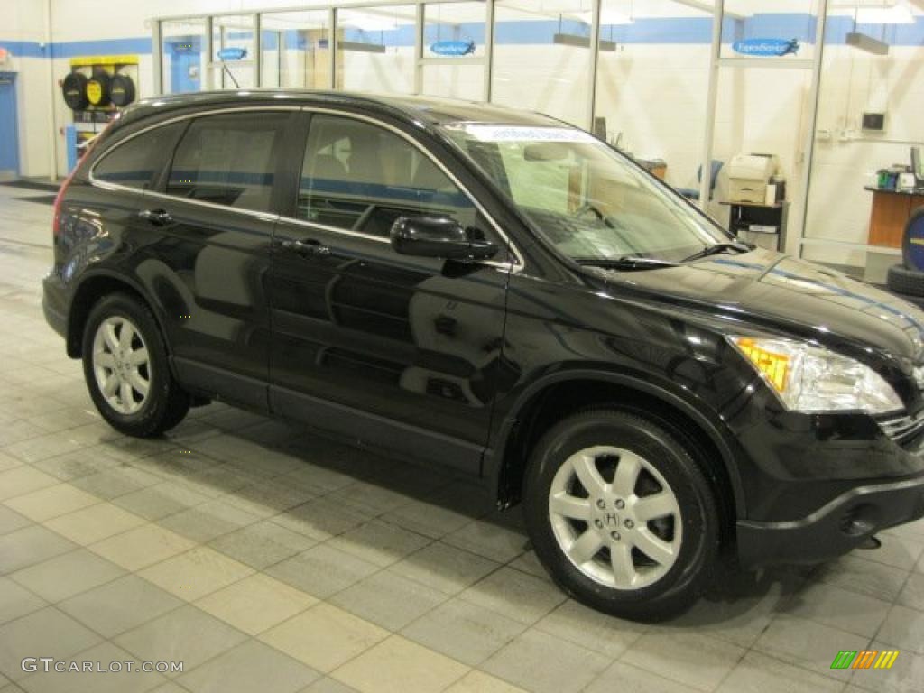 2008 CR-V EX-L 4WD - Nighthawk Black Pearl / Black photo #4