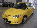 2004 Solar Yellow Mica Mazda MAZDA3 s Hatchback  photo #2