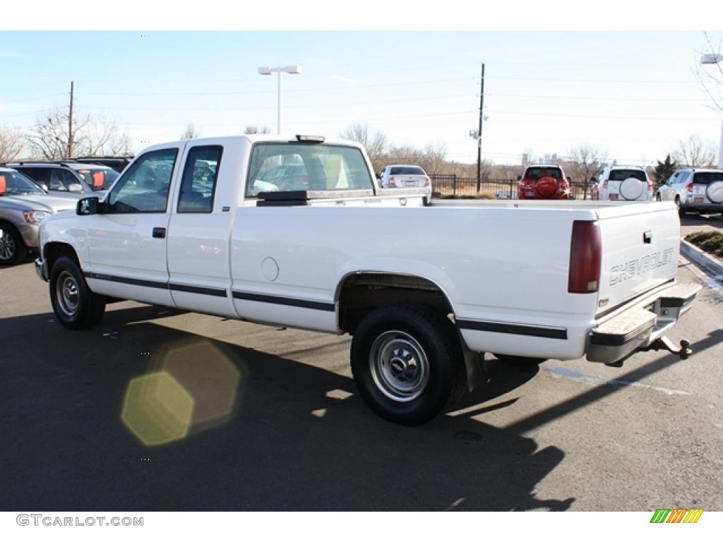 1995 C/K 2500 C2500 Cheyenne Extended Cab - White / Blue photo #4