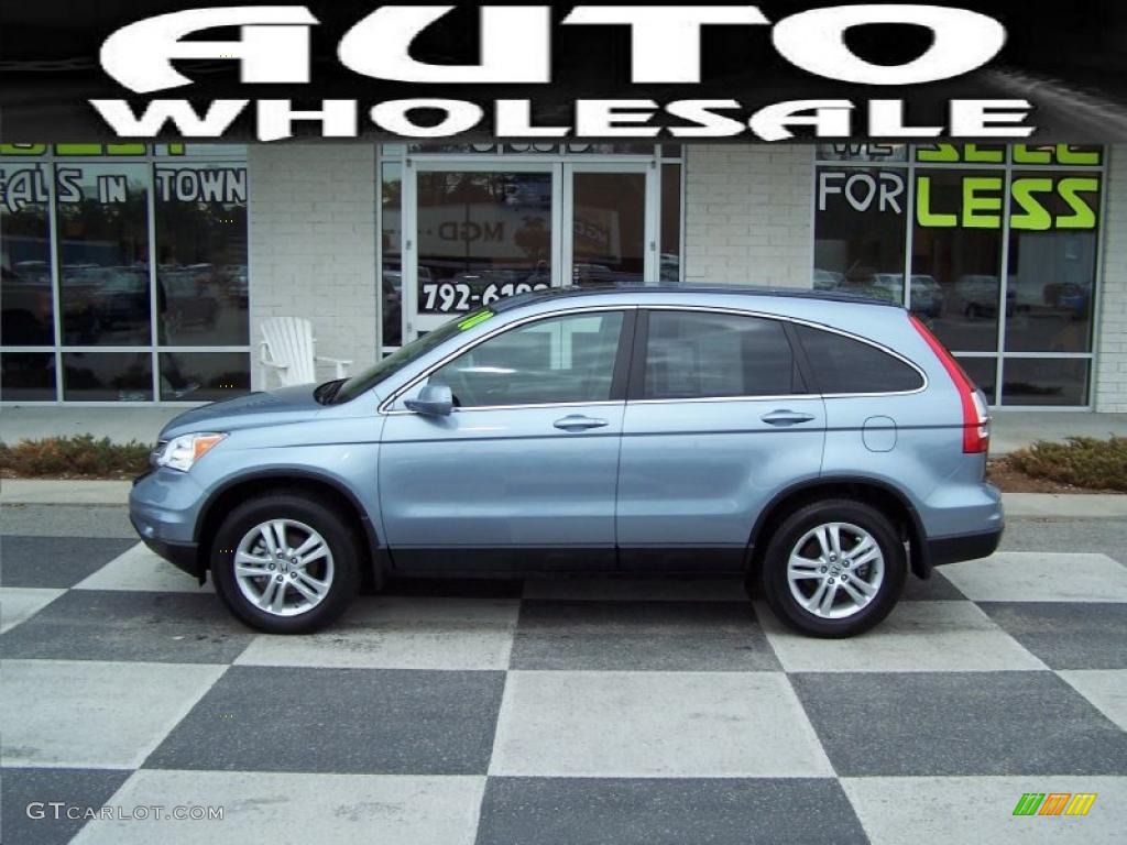 2010 CR-V EX-L - Glacier Blue Metallic / Gray photo #1