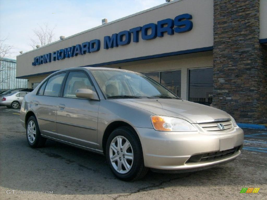 2003 Civic EX Sedan - Shoreline Mist Metallic / Ivory photo #1