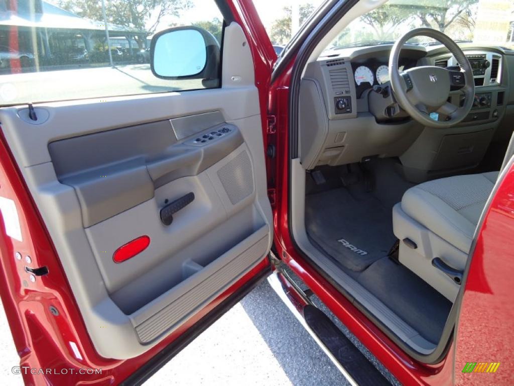 2008 Ram 1500 Big Horn Edition Quad Cab - Inferno Red Crystal Pearl / Khaki photo #4