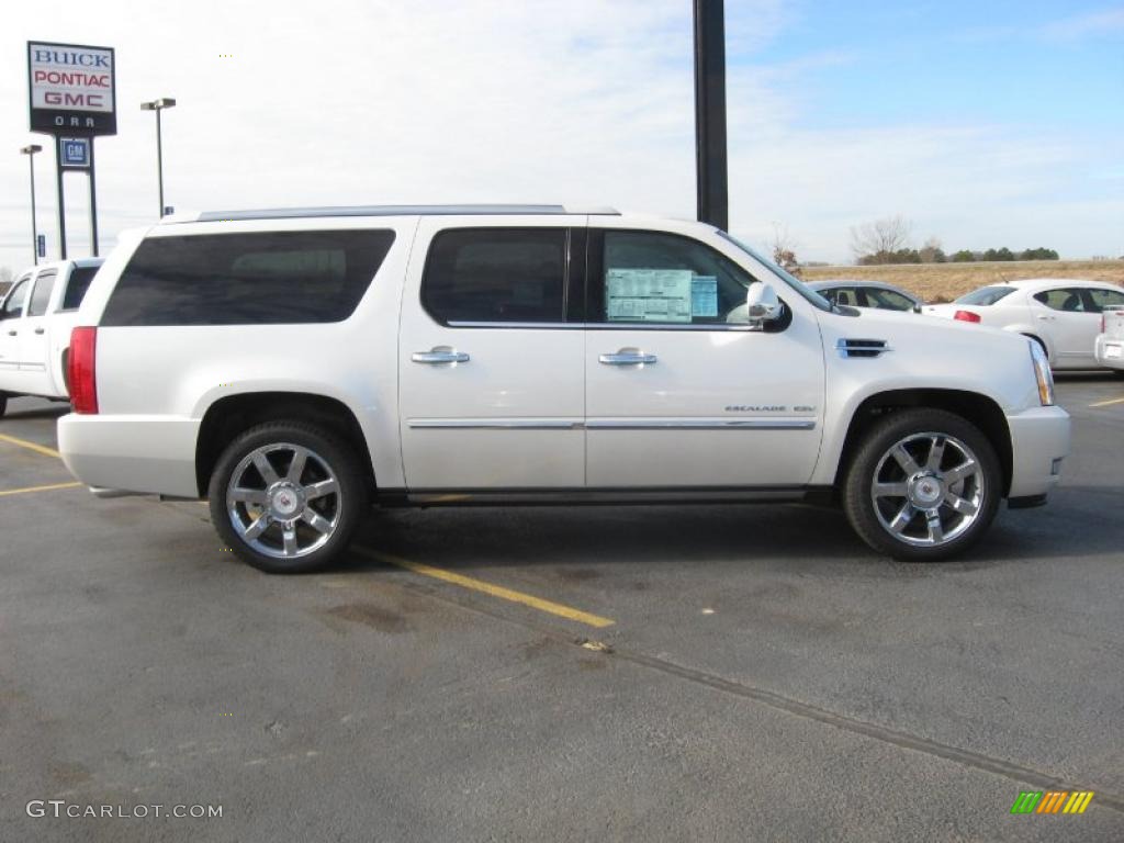 2010 Escalade ESV Premium AWD - White Diamond / Cashmere/Cocoa photo #4