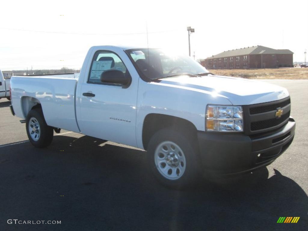 2011 Silverado 1500 Regular Cab - Summit White / Dark Titanium photo #3