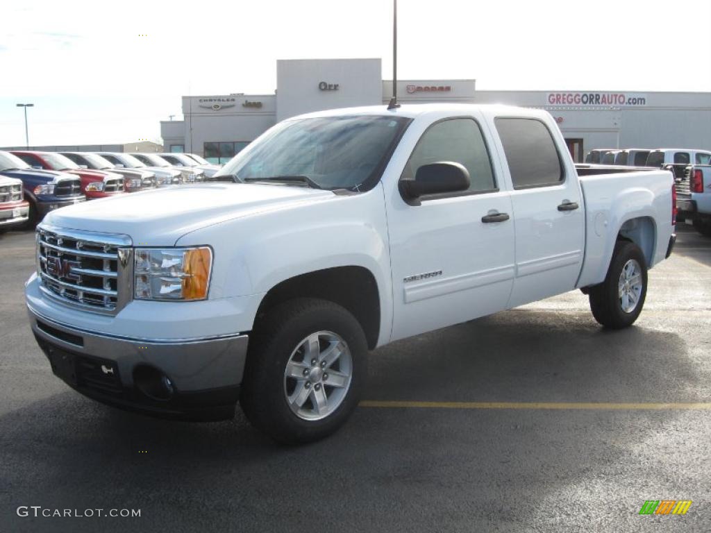 Summit White 2011 GMC Sierra 1500 SLE Crew Cab Exterior Photo #42627800