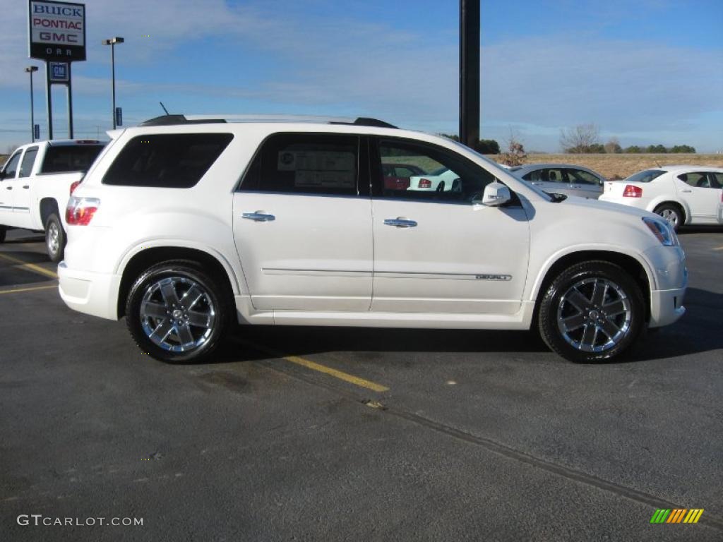 White Diamond Tintcoat 2011 GMC Acadia Denali Exterior Photo #42628512