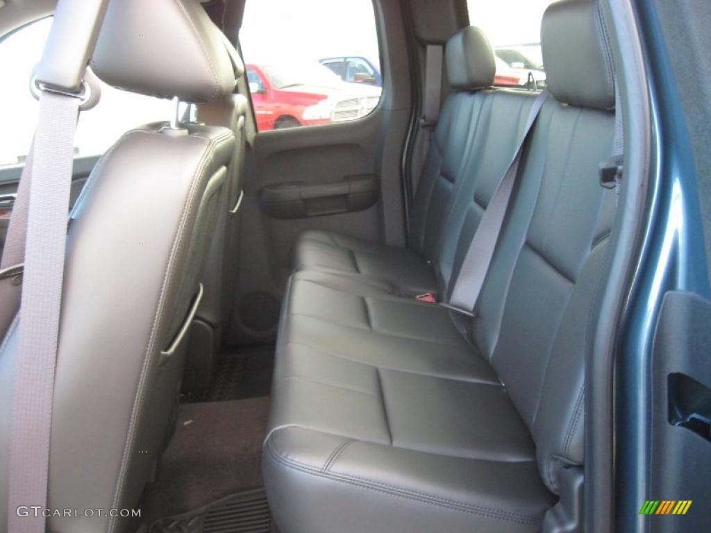 Ebony Interior 2011 GMC Sierra 1500 SLT Extended Cab 4x4 Photo #42630408