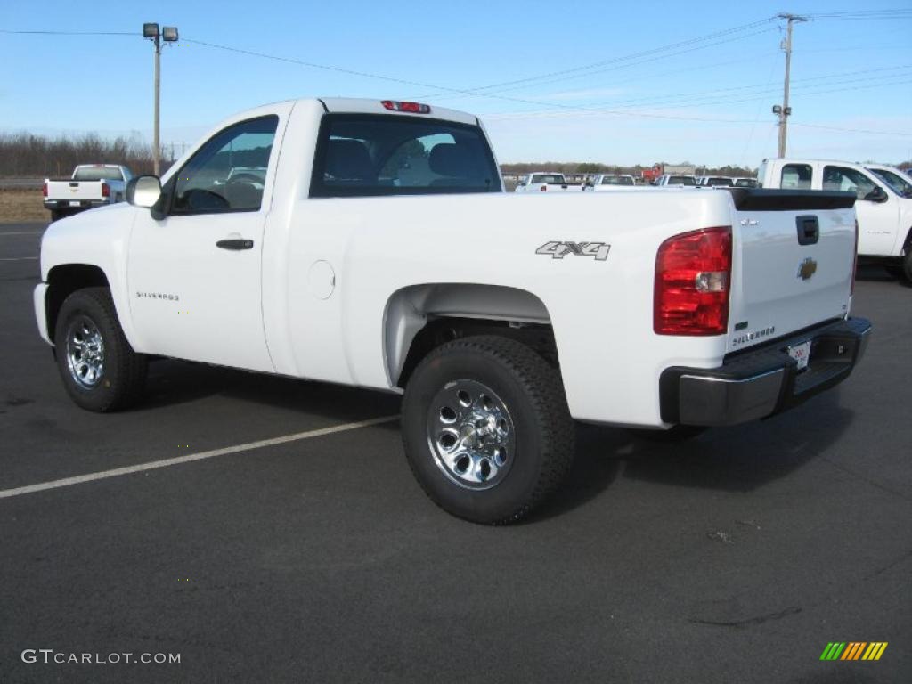 2011 Silverado 1500 LS Regular Cab 4x4 - Summit White / Dark Titanium photo #7