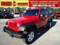 2009 Flame Red Jeep Wrangler Unlimited X 4x4  photo #1