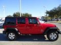 2009 Flame Red Jeep Wrangler Unlimited X 4x4  photo #13