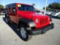 2009 Flame Red Jeep Wrangler Unlimited X 4x4  photo #14