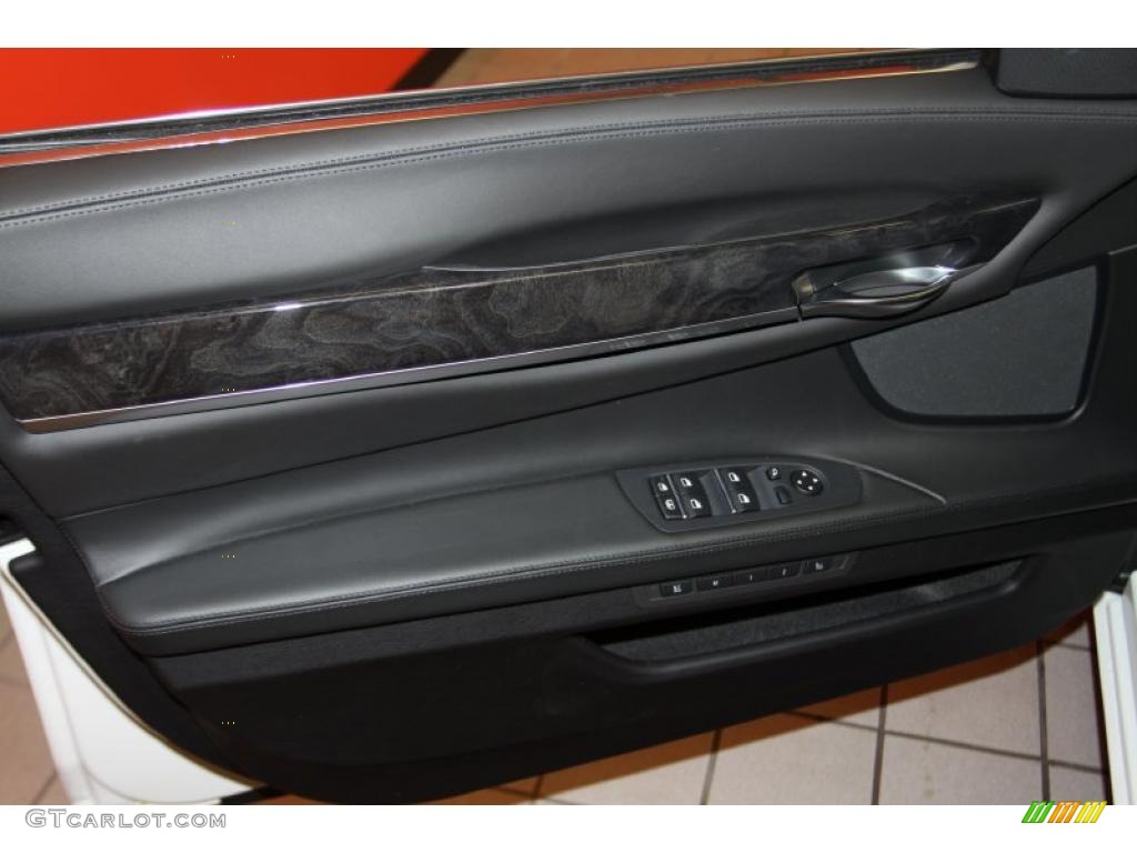 2011 BMW 7 Series ActiveHybrid 750Li Sedan Black Door Panel Photo #42633972