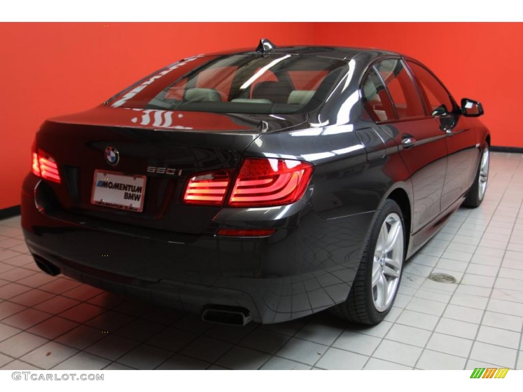 2011 5 Series 550i Sedan - Dark Graphite Metallic / Oyster/Black photo #3