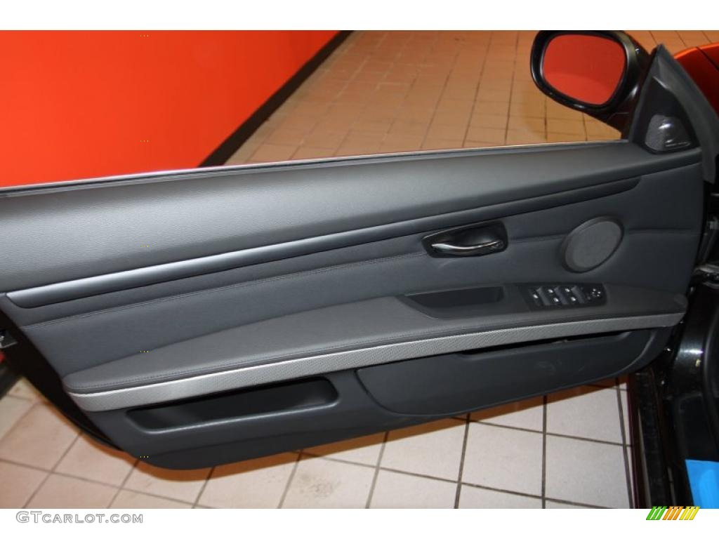 2011 BMW 3 Series 335is Convertible Black Door Panel Photo #42634996