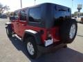 2008 Flame Red Jeep Wrangler Unlimited X 4x4  photo #3