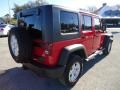 2008 Flame Red Jeep Wrangler Unlimited X 4x4  photo #12